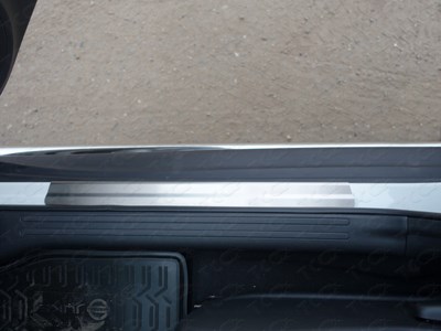 Накладки на пороги (лист шлифованный) Nissan Juke 2014 2WD
