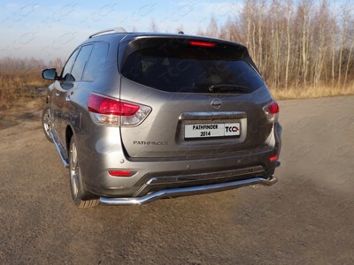 Защита задняя 60, 3 мм Nissan (ниссан) Pathfinder 2014 ― PEARPLUS.ru