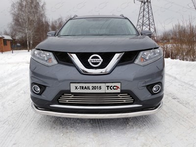 Решетка радиатора нижняя 12 мм Nissan (ниссан) X-Trail 2015 ― PEARPLUS.ru