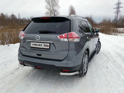 Защита задняя (уголки) 60, 3 мм Nissan (ниссан) X-Trail 2015 ― PEARPLUS.ru