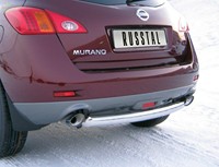 Защита бампера задняя из нержавеющей стали. 63мм (дуга) Nissan (ниссан) Murano (мурано) (2010 по наст.) 