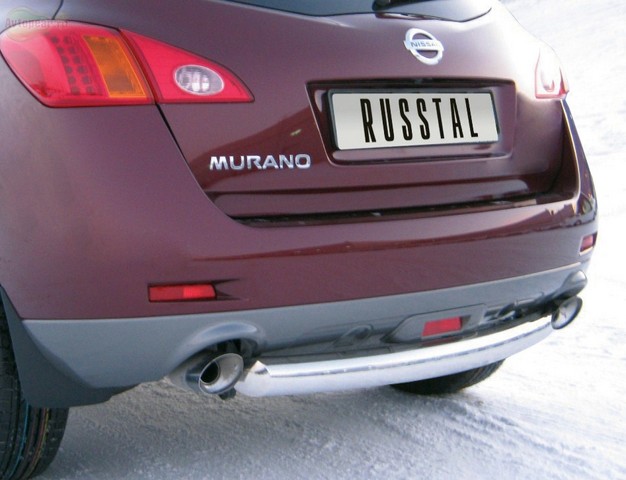 Защита бампера задняя из нержавеющей стали. 76мм (дуга) Nissan Murano (2010 по наст.) 