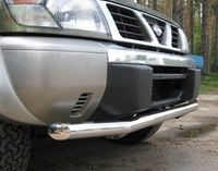 Защита бампера передняя из нержавеющей стали. 76мм (3 секции) Nissan (ниссан) Pathfinder (1996-2004) 