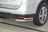 Защита заднего бампера уголки двойные 60/42 мм Nissan (ниссан) X-Trail 2015