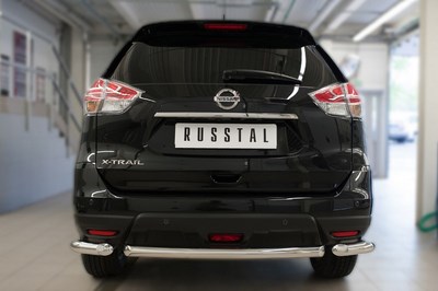 Защита заднего бампера d63 (дуга) Nissan (ниссан) X-Trail 2015 ― PEARPLUS.ru