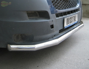 Защита бампера передняя из нержавеющей стали. 63мм (3 секции) Peugeot (пежо) BOXER (2006 по наст.)  ― PEARPLUS.ru