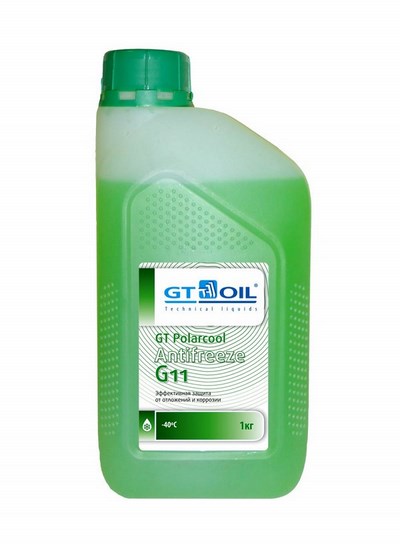 Антифриз GT PolarCool Силикатный
( зеленый )   VW G-11 (-40) (1кг)