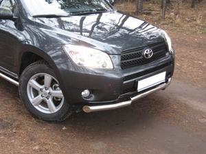 Защита бампера передняя из нержавеющей стали 70мм (ступень) Toyota RAV4 (2006-2009) 