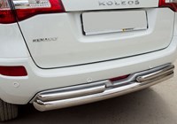 Защита заднего бампера двойная 60-42 мм Renault (рено) Koleos (колеос) (2011 по наст.) 