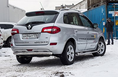Защита задняя овальная 75х42, Renault (рено) Koleos (колеос) 2012- ― PEARPLUS.ru