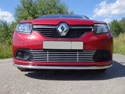 Решетка радиатора нижняя 12 мм Renault (рено) Logan 2015 ― PEARPLUS.ru