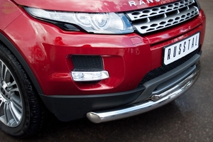 Защита бампера передняя из нержавеющей стали. 76мм_42 (дуга) Land Rover Range Rover Evoque Prestige u Pure (2011 по наст.) 