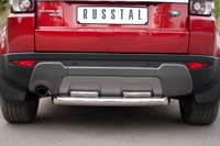 Защита бампера задняя из нержавеющей стали. 76мм_42х2 (дуга) Land Rover (ленд ровер) Range Rover Evoque Prestige u Pure (2011 по наст.) 