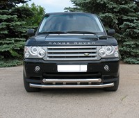 Защита бампера передняя из нержавеющей стали. 76мм/d76 (3 секции) Land Rover (ленд ровер) Range Rover Vogue (2005-2012) 