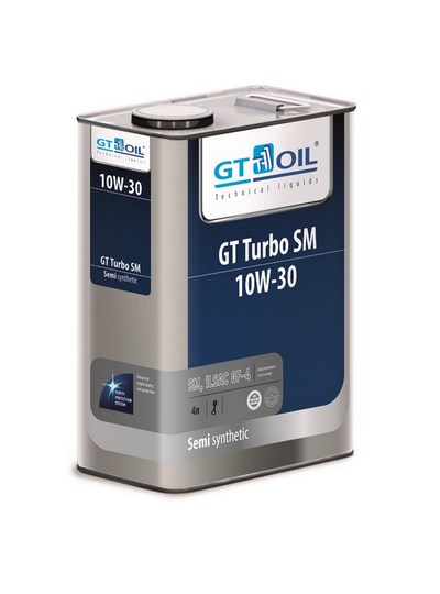 Моторное масло для бензиновых двигателей GT Turbo SM  (П/синтетика)  10W-30 (4л) ― PEARPLUS.ru