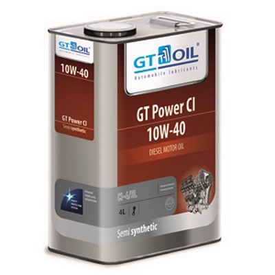 Моторное масло для дизельных двигателей GT Power CI  (П/синтетика)  10W-40 (4л) ― PEARPLUS.ru