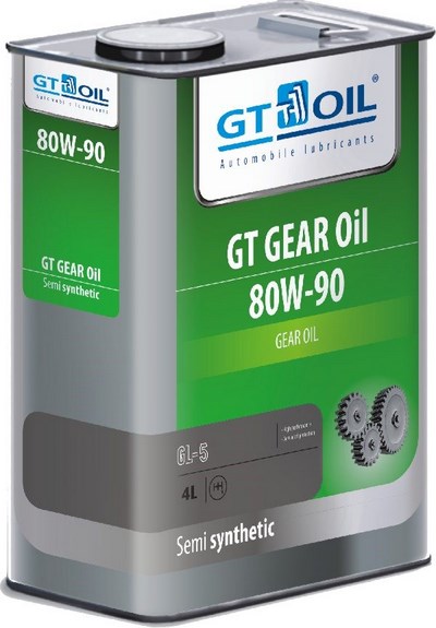 Трансмиссионное масло для механических трансмиссий GT GEAR Oil  (П/синтетика)  80W-90  (4л) ― PEARPLUS.ru
