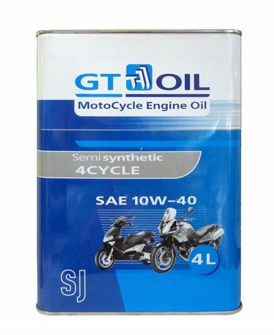 Моторное масло для 4-х тактных двигателей мотоциклов 4Cycle   (П/синтетика)   10W-40 (4л)