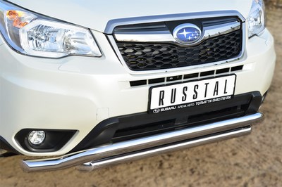 Защита переднего бампера d63 (волна) d63 (прямой) Subaru (субару) Forester (форестер) 2013- ― PEARPLUS.ru