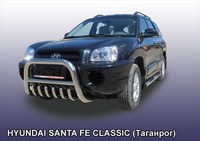 Кенгурятник d76 низкий с защитой картера Hyundai (хендай) Santa Fe (санта фе) ТаГАЗ (2006 по наст.) 
