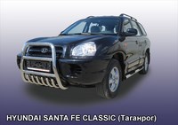Кенгурятник d57 высокий с защитой картера Hyundai (хендай) Santa Fe (санта фе) ТаГАЗ (2006 по наст.) 