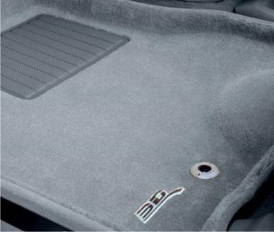 Коврики салона текст.Lexus LX570 2012-> (3 ряда сид.) LINER 3D VIP с бортиком серые