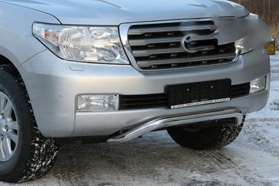 Защита переднего бампера (кенгурин) мини d 60 низкая Toyota Land Cruiser 200 2007-2012