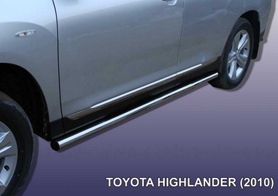 Пороги d57 труба Toyota Highlander (2010 по наст.)