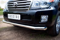 Защита бампера передняя из нержавеющей стали. 76L мм (секции-длинн) Toyota (тойота) Land Cruiser (круизер) (ленд крузер) J200 (2012 по наст.) 