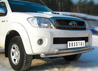 Защита бампера передняя из нержавеющей стали. 63мм/63 (дуга) Toyota (тойота) HiLUХ (2006-2009) 