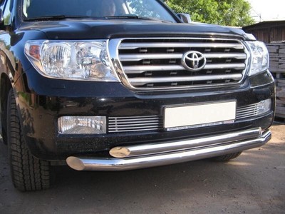 Защита переднего бампера d 63/63мм нижняя полуторная Toyota (тойота) Lc 200 SKU:51126qw ― PEARPLUS.ru