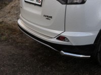 Накладки на задний бампер (лист шлифованный) Toyota (тойота) RAV4 (рав 4) 2015-