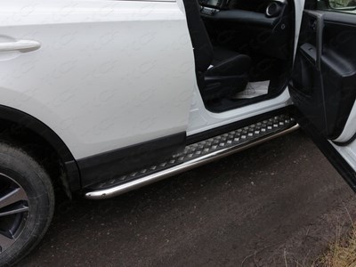 Пороги с площадкой 60,3 мм Toyota RAV4 2015-