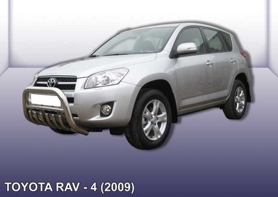Кенгурятник d76 низкий с защитой картера Toyota (тойота) RAV4 (рав 4) (2009-2010) ― PEARPLUS.ru