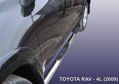 Пороги d76 с проступями TOYOTA RAV-4 L (2009) ― PEARPLUS.ru