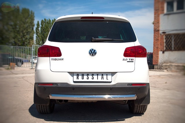 Защита бампера задняя из нержавеющей стали. 76мм (дуга) Volkswagen Tiguan Sport (2011 по наст.) 