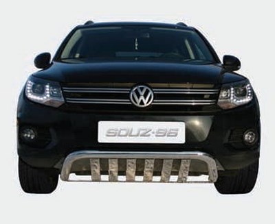 Защита переднего бампера с декоративными элементами d60, Volkswagen (фольксваген) Tiguan (тигуан) Track&Field Track&Style 2011- ― PEARPLUS.ru