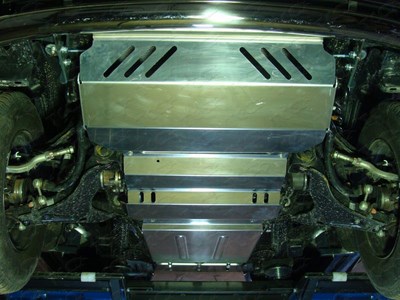 Защита радиатора (алюминий) 4мм Mitsubishi Pajero Sport 2014 (МТ)/(АТ)  