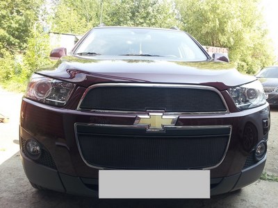 Защита радиатора Chevrolet Captiva 2012-2013 (2 шт) black
