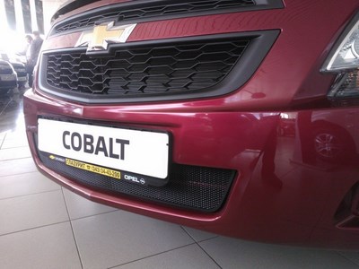 Защита радиатора Chevrolet (Шевроле) Cobalt 2013- black низ ― PEARPLUS.ru