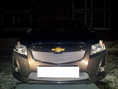 Защита радиатора Chevrolet Cruze 2013-  chrome верх
