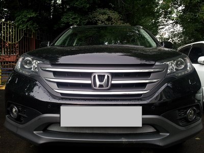 Защита радиатора Honda (хонда) CR-V IV 2012- 2.0 chrome ― PEARPLUS.ru