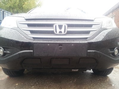 Защита радиатора Honda (хонда) CR-V IV 2012- 2.4 black ― PEARPLUS.ru