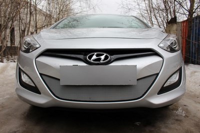 Защита радиатора  Hyundai i30 2012- chrome