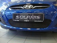 Защита радиатора Hyundai (хендай) Solaris 2011-2014 black