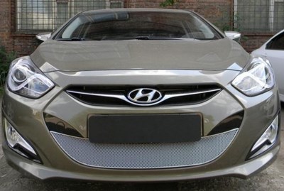 Защита радиатора Hyundai (хендай) i40 2012- chrome ― PEARPLUS.ru
