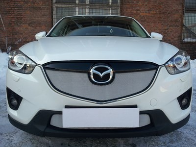 Защита радиатора Mazda (мазда) CX5 (X5) 2012-2015 chrome верх ― PEARPLUS.ru