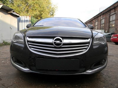 Защита радиатора Opel (опель) Insignia 2014- black ― PEARPLUS.ru