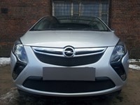 Защита радиатора Opel (опель) Zafira (зафира) 2012- black низ