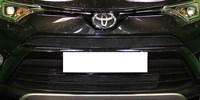 Защита радиатора Toyota (тойота) Rav 4 2015- black верх